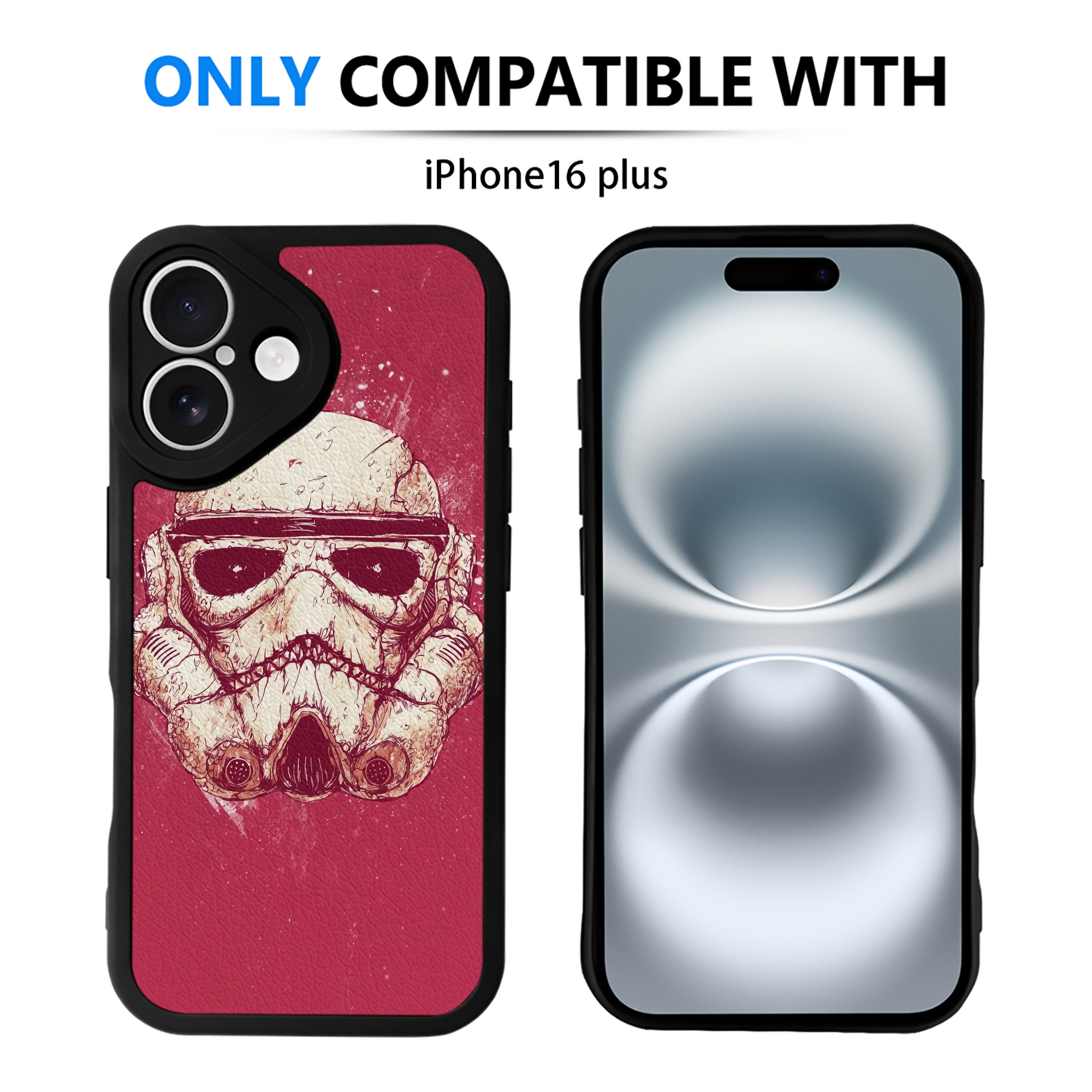 （画像用） スター・ウォーズ Star Wars 【iPhone 16シリーズ対応】シリコンスマホケース（レザー調） 材質：シリコン
